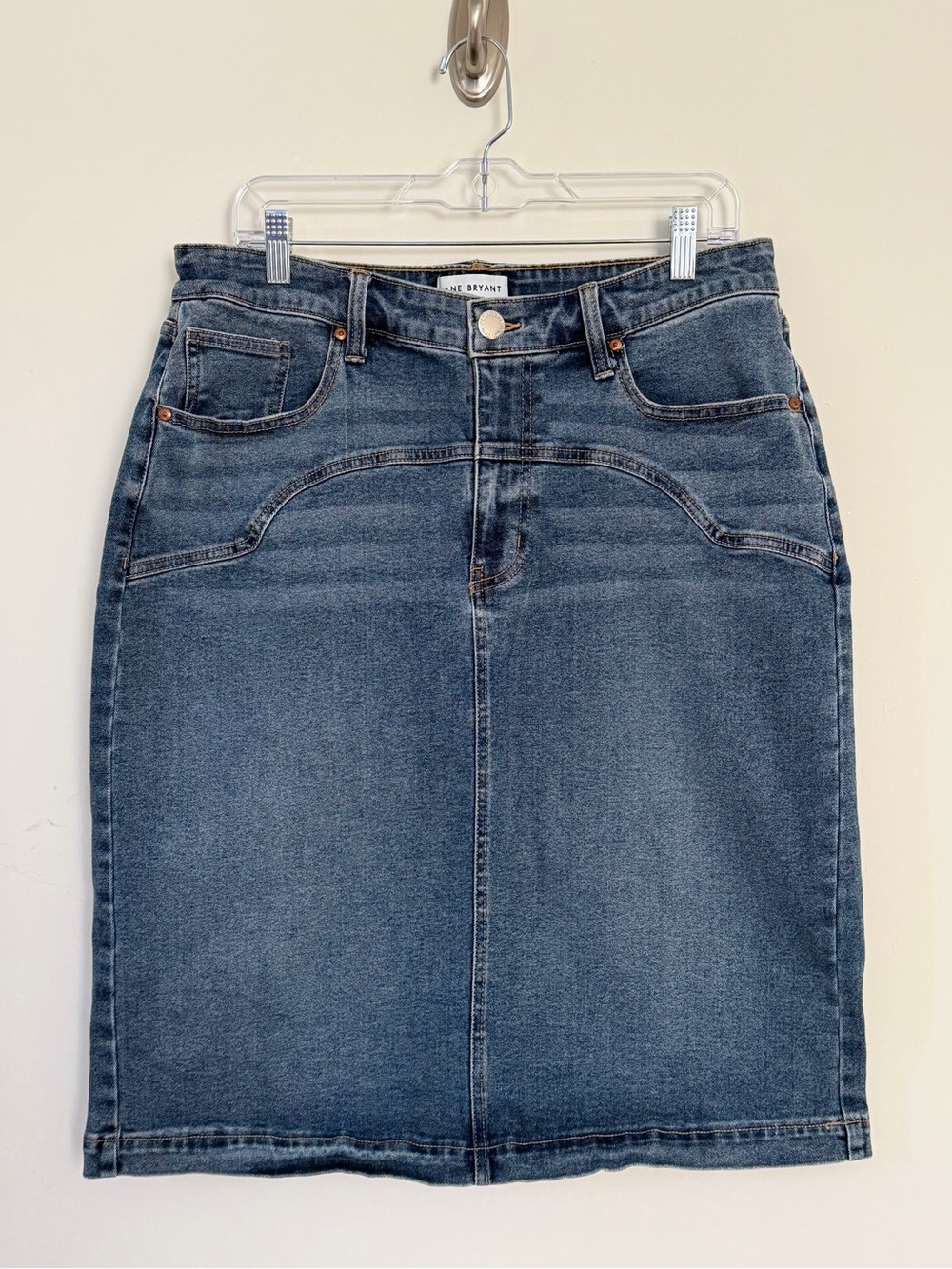 Lane Bryant Dark Blue Denim Pencil Skirt